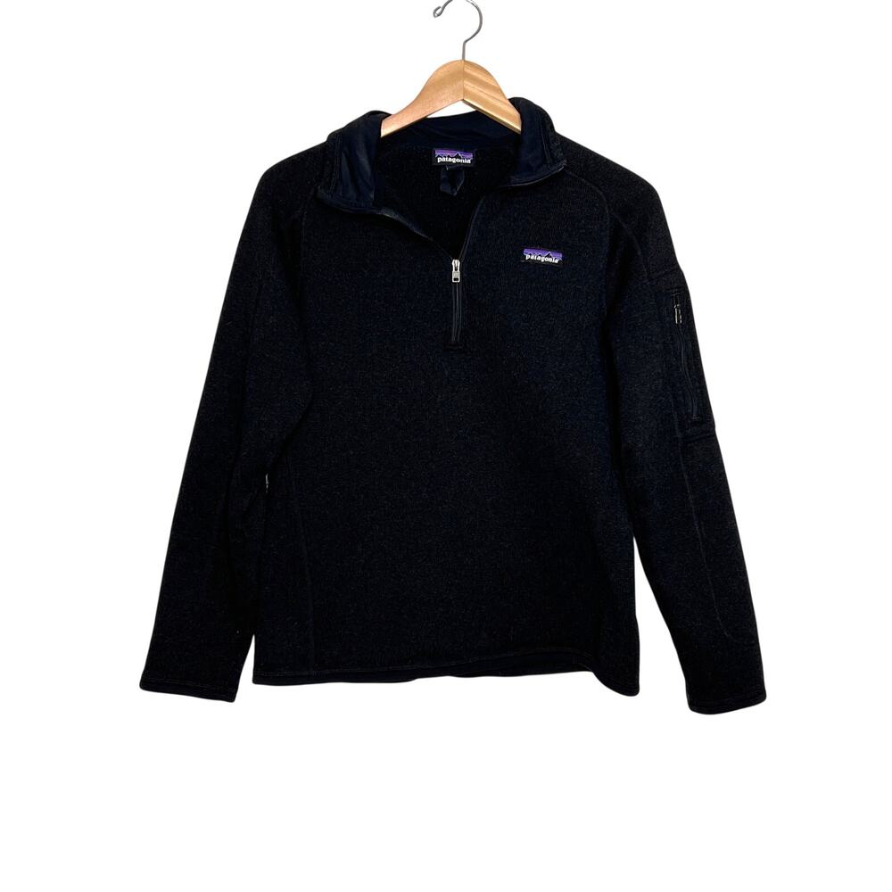 Patagonia Better Sweater 1/4 Zip Fleece Pullover Women’s Large Black
